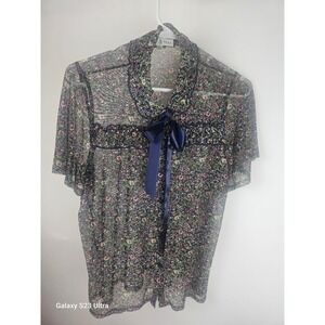New & Next, sz XL, NWOT,short sleeve sheer blouse